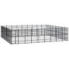 Outdoor Dog Kennel Steel 714.3 ftÂ²