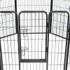 40" Dog Pet Playpen Heavy Duty Metal Exercise Fence Hammigrid 8 Panel Silver