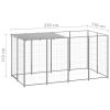 Dog Kennel Silver 26 ftÂ² Steel