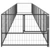 Dog Kennel Black 96.9 ftÂ² Steel