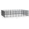 Outdoor Dog Kennel Steel 535.7 ftÂ²