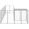 Dog Kennel Silver 78.1 ftÂ² Steel