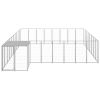 Dog Kennel Silver 221.4 ftÂ² Steel