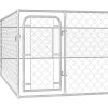 Outdoor Dog Kennel Galvanised Steel 236.2"x236.2"x39.4"