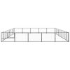 Dog Kennel Black 430.6 ft? Steel