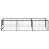 Dog Kennel Black 32.3 ftÂ² Steel