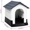 Dog House Gray 22.4"x26.8"x26" Polypropylene