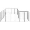 Dog Kennel Silver 143.3 ftÂ² Steel