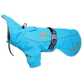 Dog Helios 'Ice-Breaker' Extendable Hooded Dog Coat w/ Heat Reflective Tech (Color: Blue, size: medium)