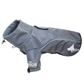 Dog Helios Extreme Softshell Performance Fleece Dog Coat (Color: grey, size: small)