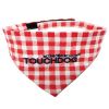 Touchdog 'Bad-to-the-Bone' Plaid Patterned Fashionable Velcro Bandana