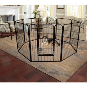 High Quality Wholesale Cheap Best Large Indoor Metal Puppy Dog Run Fence / Iron Pet Dog Playpen (colour: Black)