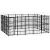 Outdoor Dog Kennel Steel 198.4 ftÂ²