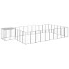 Dog Kennel Silver 208.4 ftÂ² Steel