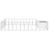 Dog Kennel Silver 208.4 ftÂ² Steel