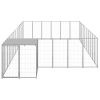 Dog Kennel Silver 208.4 ftÂ² Steel