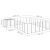 Dog Kennel Silver 169.3 ftÂ² Steel