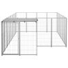 Dog Kennel Silver 91.2 ftÂ² Steel