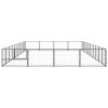 Dog Kennel Black 430.6 ftÂ² Steel