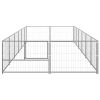 Dog Kennel Silver 129.2 ftÂ² Steel